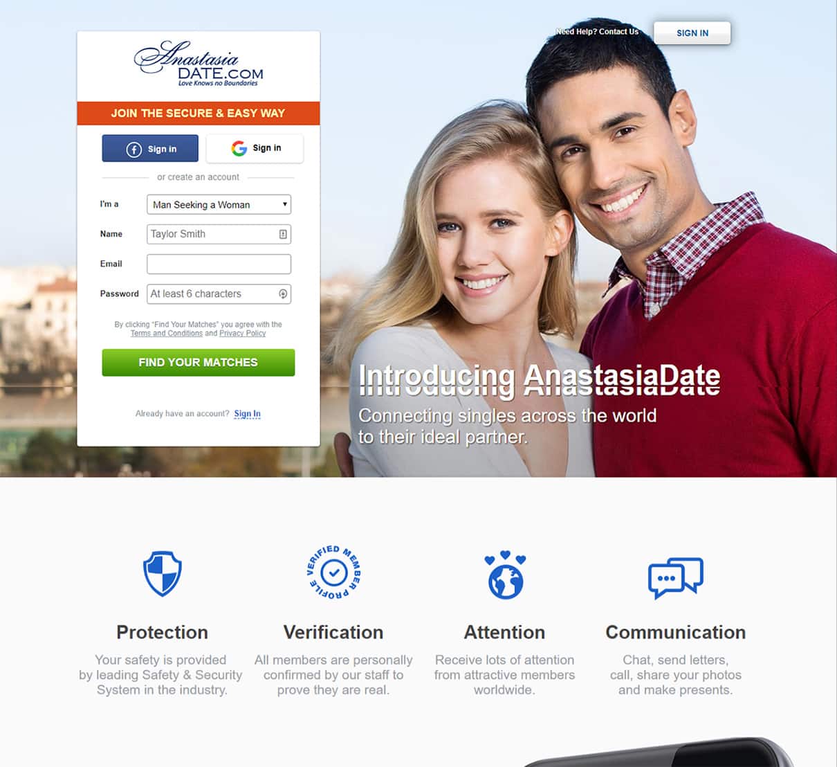 Is anastasiadate com a legitimate site